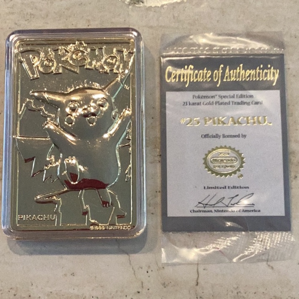 1999 Pokemon 23K Gold Plated Cards Burger King Charizard Card Complete Set Of 6 - Picture 9 of 16